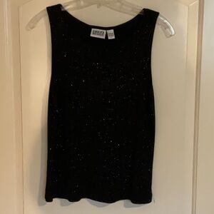 Chico’s Travelers Sparkly Black Tank  - Size 2, Large